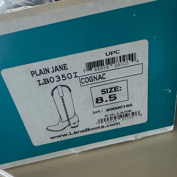 Lane Plain Jane Rustic Brown Heeled Western Boots cognac - Picture 3 of 10